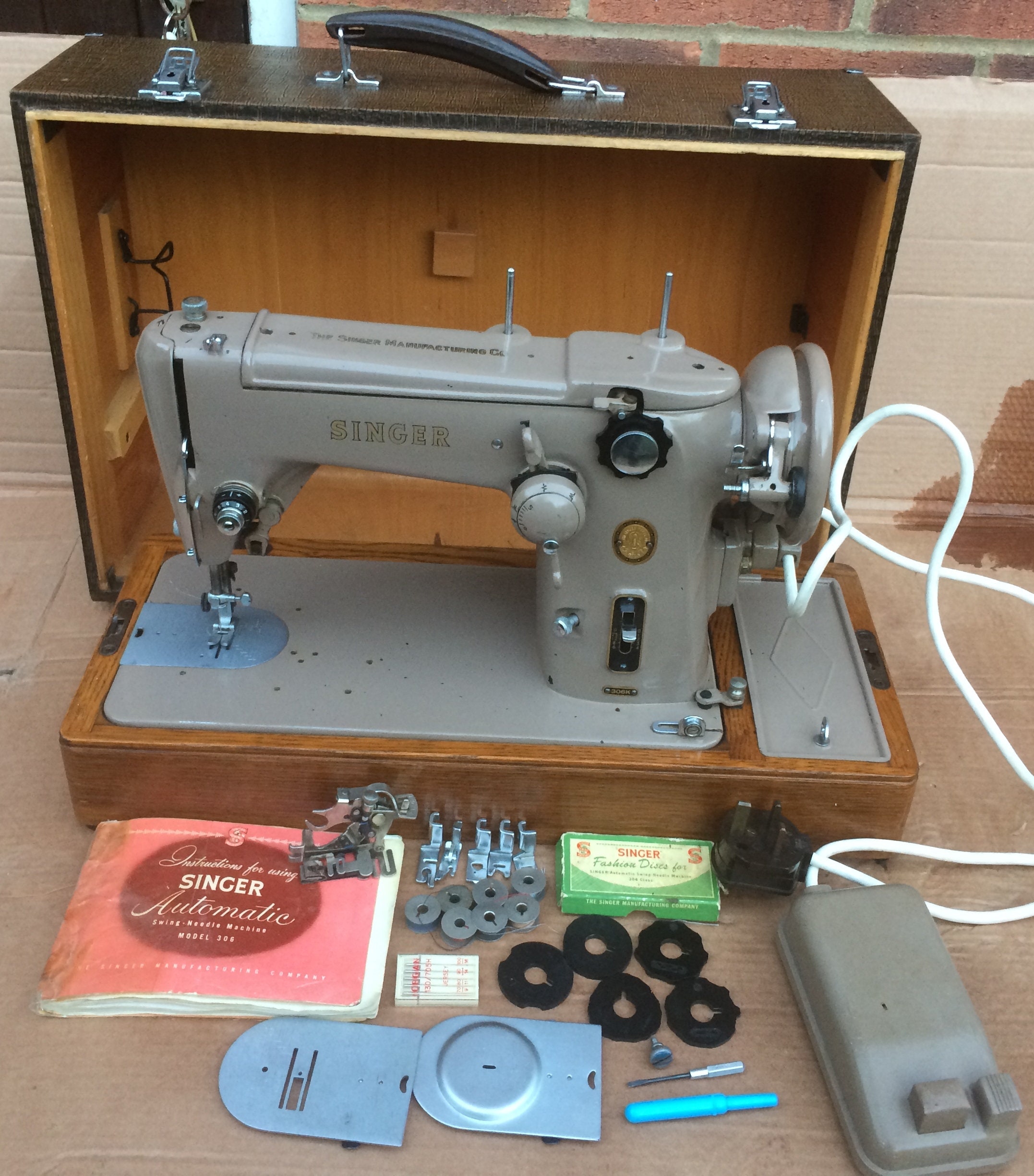 Singer 306 306K Zig Zag Semi Industrial Heavy Duty Sewing Etsy