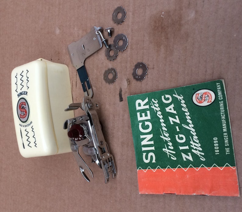 Vintage Singer Automatic Swiss Zig Zag Attachment 160990 Etsy