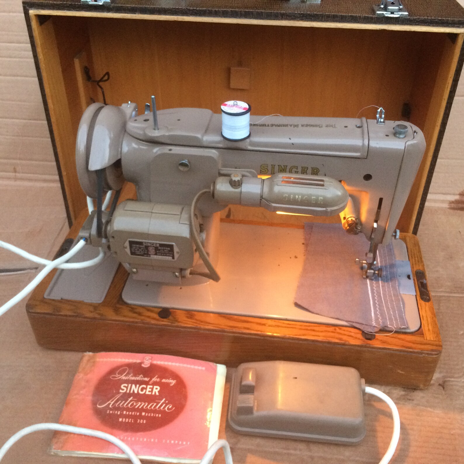Singer 306 306K Zig Zag Semi Industrial Heavy Duty Sewing Etsy