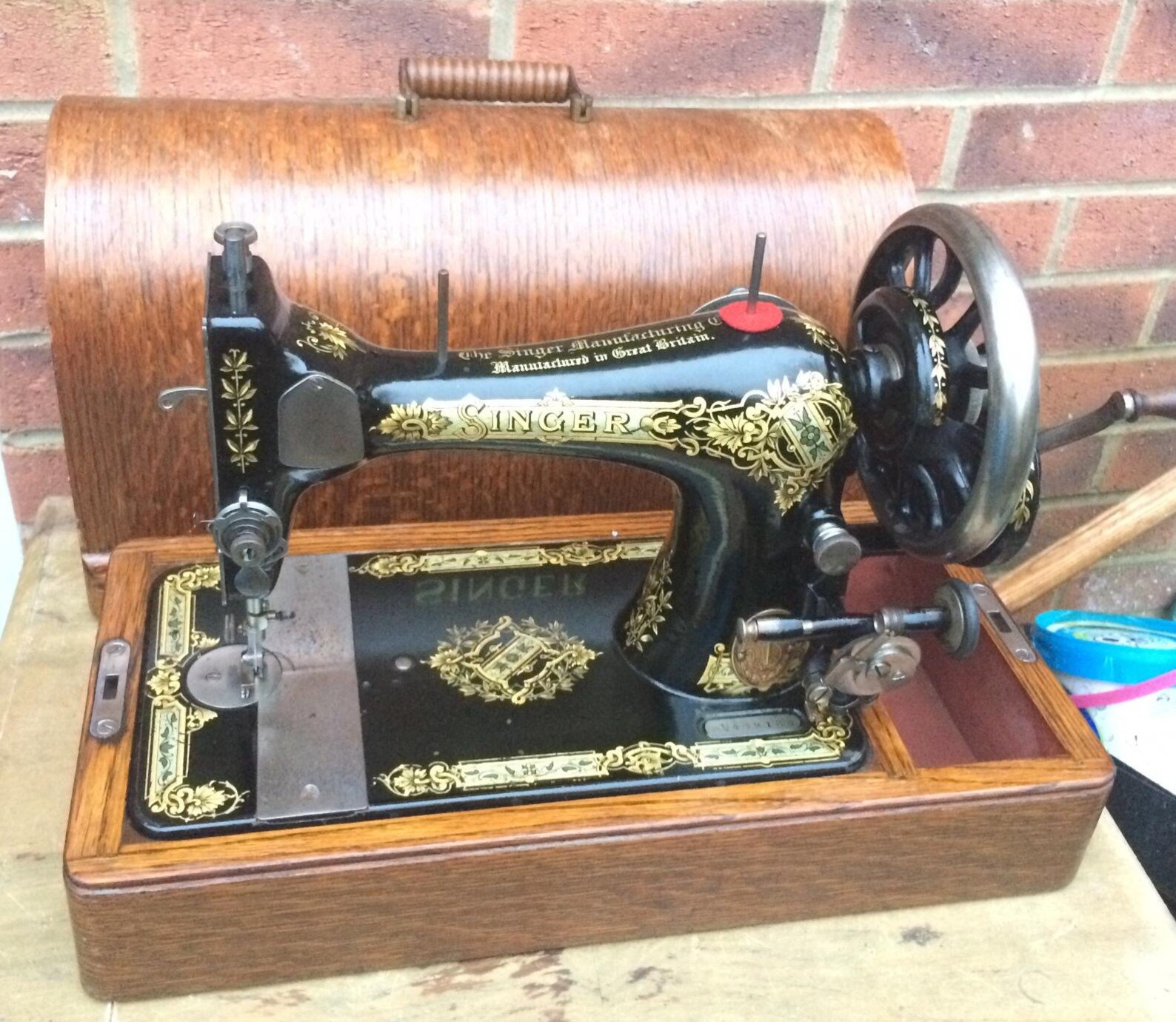 Antique Singer 28K Sewing Machine with Bentwood Case Etsy