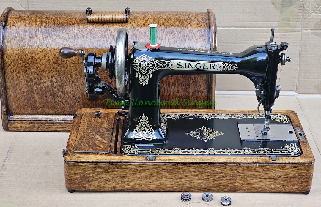 Singer 9W Hand Crank Antique Sewing Machine Etsy