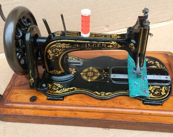 Fiddle base Singer 12k Antique Hand Crank Sewing Machine without case