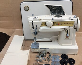 Singer 431G  Slant -O-Matic Convertible Free Arm Freehand Embroidery sewing machine with multi-decorative inbuilt stitches