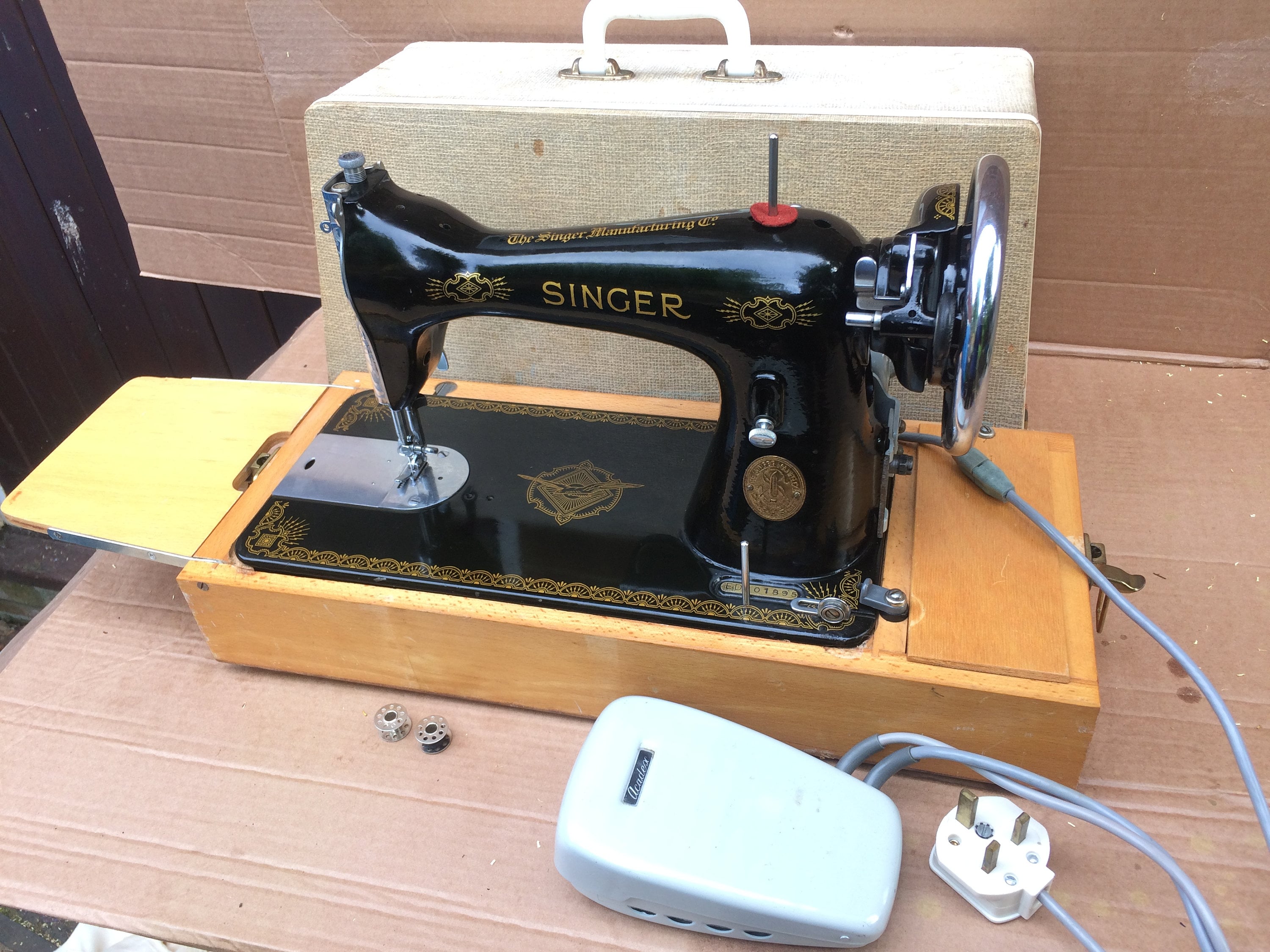 Singer 15 15K vintage electric sewing machine old sewing Etsy