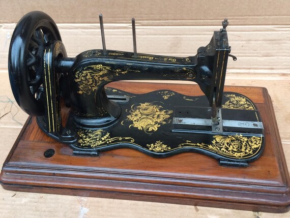 1877 Antike Sänger 12K Geige Basis Hand Kurbel Nähmaschine Mit | Etsy