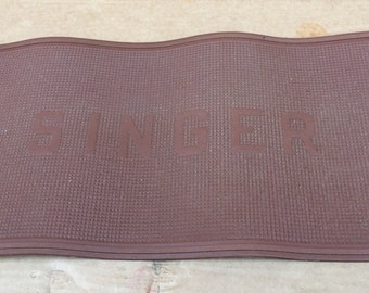 Brown Rubber Singer Sewing machine floor mat