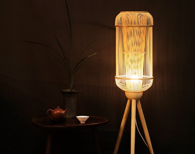 Arturest Handmade Bamboo Floor Lamp Creative Handicraft Art Etsy