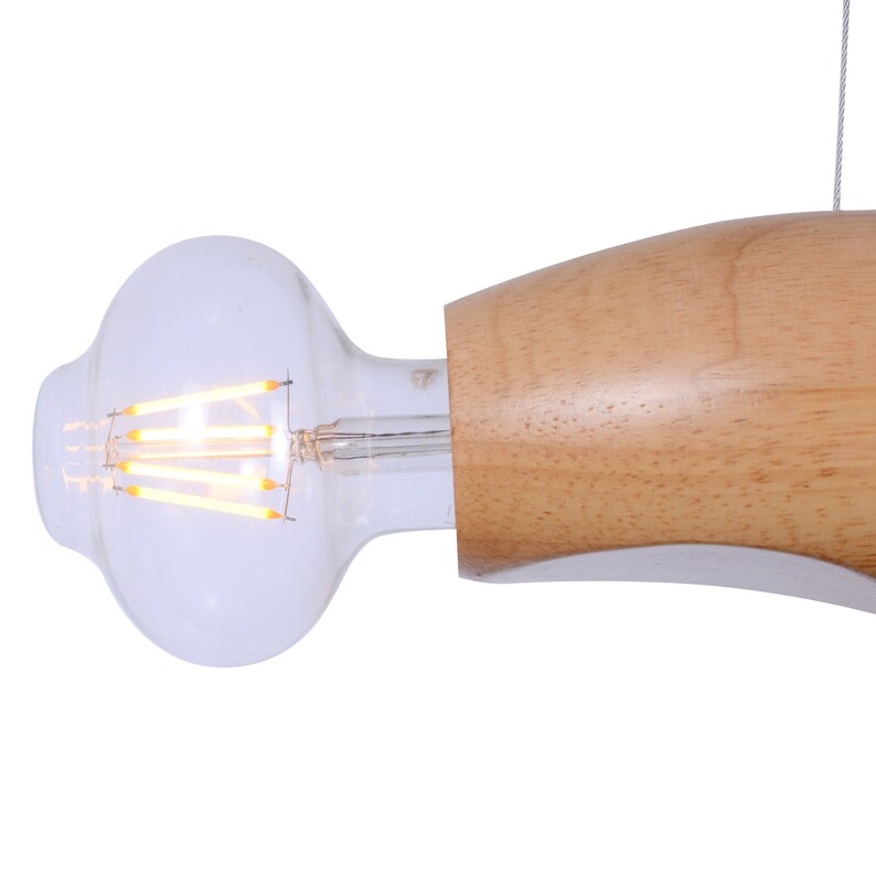 Dining Room Pendant Lighting E2627 Base 110-240V Arturest Creative Fish Pendant Light Unique Wood Hanging Lamp