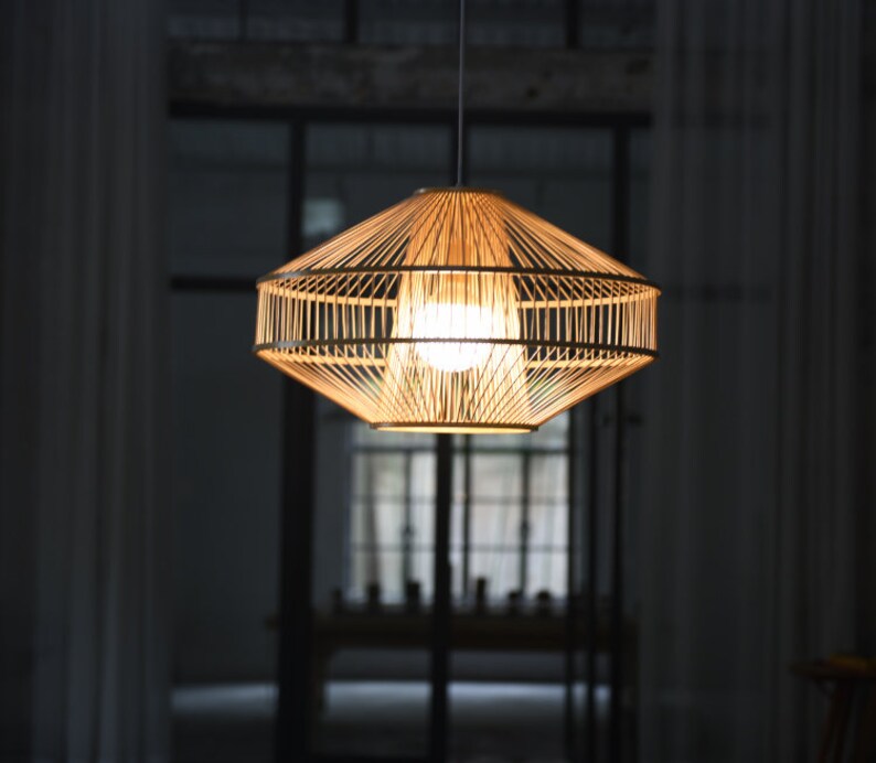 Arturest Mid Century Handmade Pendant Lampshade Bamboo Craft - Mid Century Pendant Lamp Shade Arturest Mid Century Handmade Pendant Lampshade Bamboo Craft - Mid Century Pendant Lamp Shade