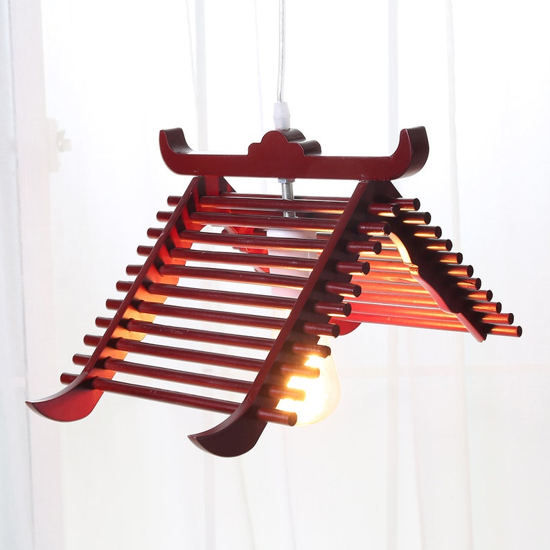 Arturest Mid Century Wooden Ceiling Lighting Asian Etsy