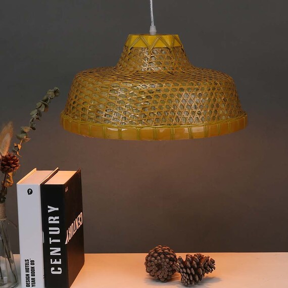 Arturest Bamboo Craft Hanging Lamp Asian Environmental Varnish Ceiling Southeastern Handicraft Home Decor Restaurant Lighting
