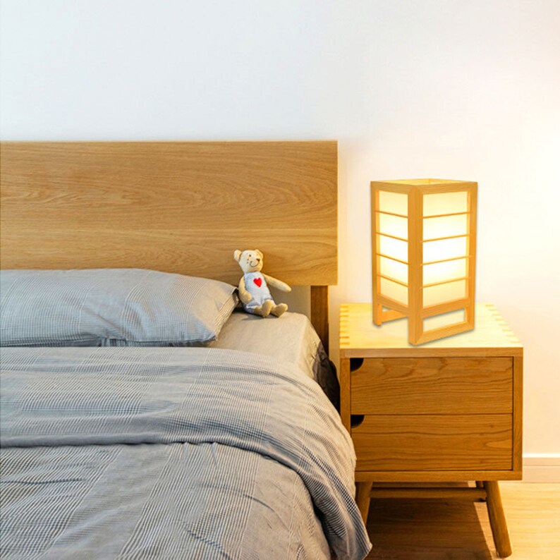 Arturest Wooden Japanese Desk Lights Bed Beside Table ...
