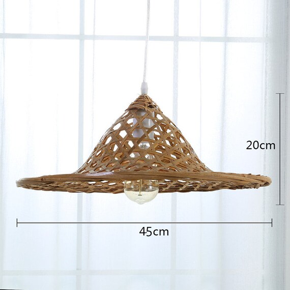 Shabby Chic Rattan Light Unique Woven Ceiling Light Fixtures Home Decor Chandelier Arturesthome Handmade Wicker Lampshade