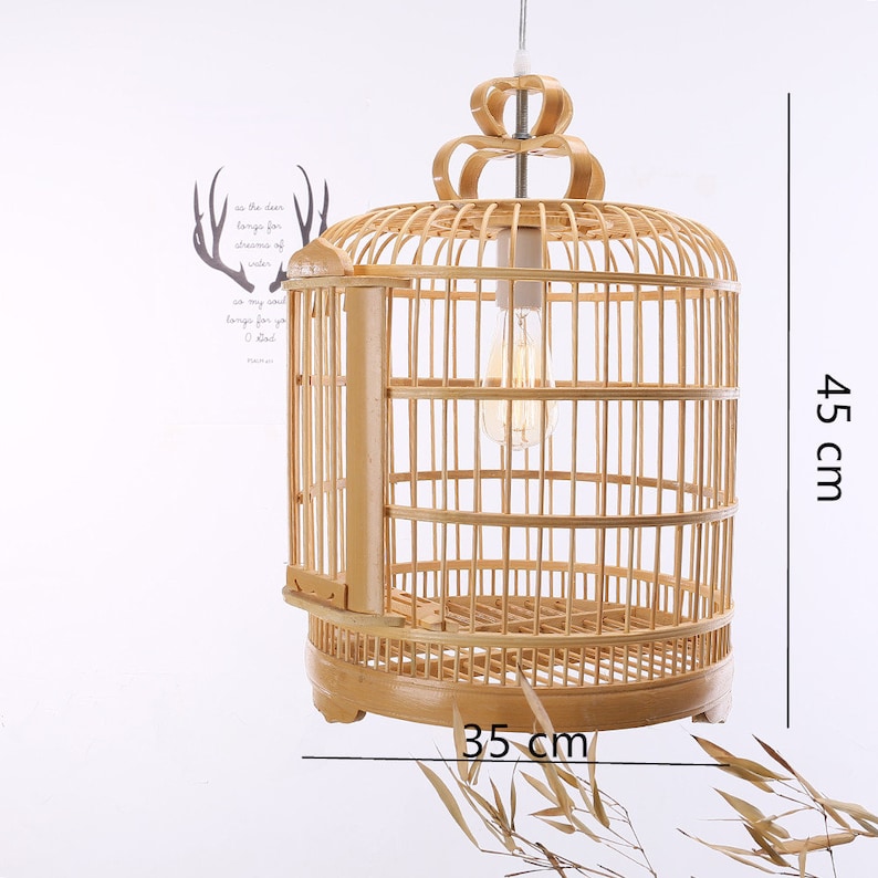 Artistic Home Decoration Ceiling Light Southeast Bamboo Pendant Lighting Country Rustic Ceiling Arturest Creative Bird Cage Lamp Shade