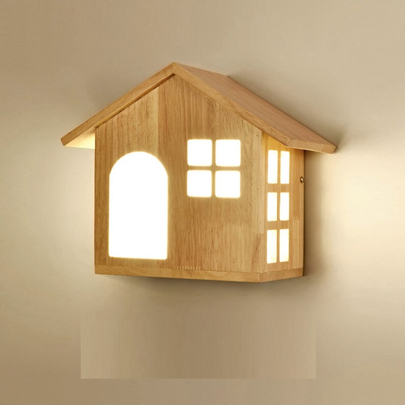 Arturest Wood Wall Lamp for Children's Room Handmade Etsy