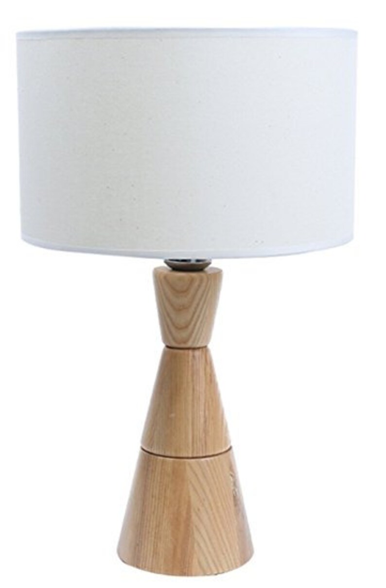 Arturest Classic Wood Table Lamp Bedside Desk Lamp White Etsy