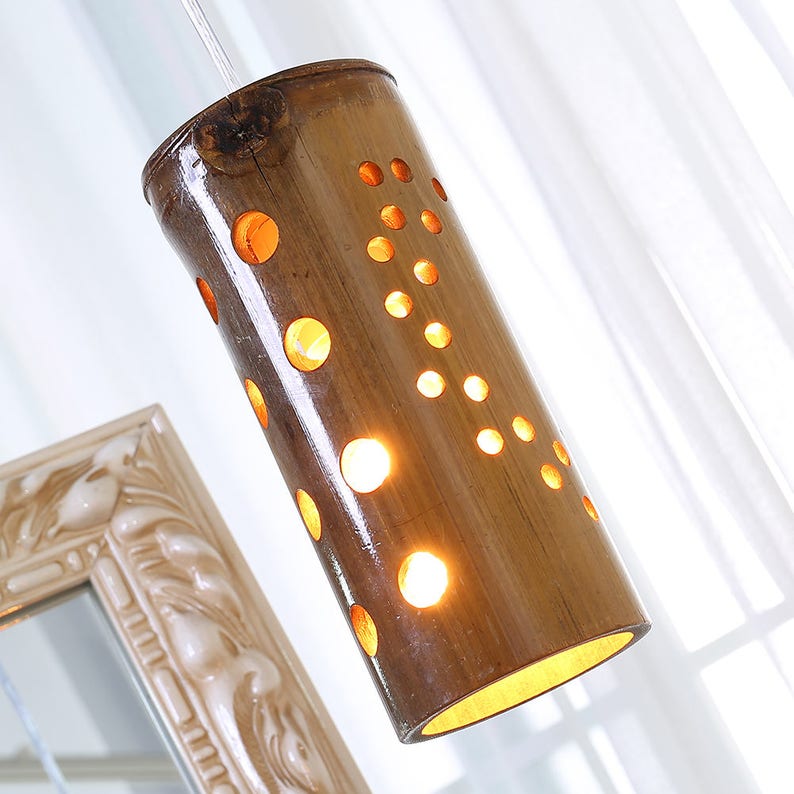 Arturest Wabi Sabi Bamboo Suspension Lampe Joint de bambou Arturest Wabi Sabi Bamboo Suspension Lampe Joint de bambou