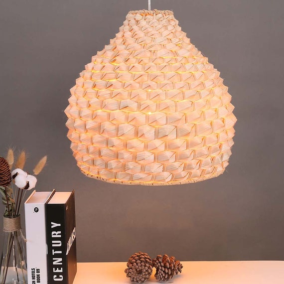 Arturest Bamboo Hanging Lamp Creative Ancient Handmade Bamboo Pendant Lamp Creative Lobby Living Room Yoga Room Pendant