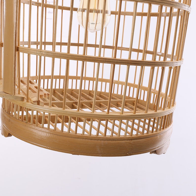 Artistic Home Decoration Ceiling Light Southeast Bamboo Pendant Lighting Country Rustic Ceiling Arturest Creative Bird Cage Lamp Shade