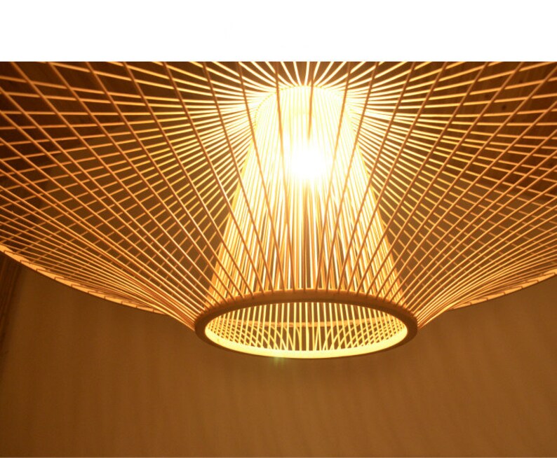 Arturest japanische Handwerk Deckenleuchte Mitte des | Etsy