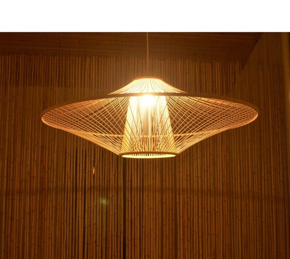 Arturest Japanese Handicraft Ceiling Light Mid Century Etsy