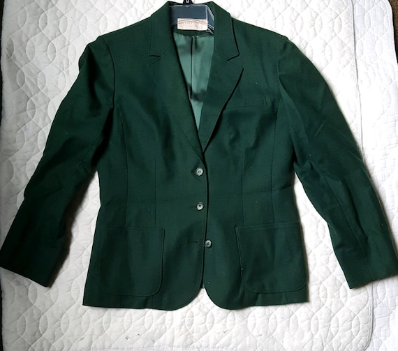 Green wool blazer womens Clearance
