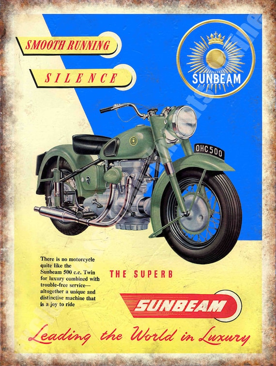 Indian Motorcycles 190 American Vintage Chopper Bike Garage Small Metal Tin Sign 