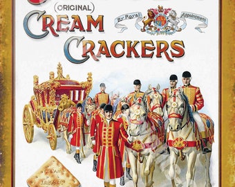 Jacob's Original Cream Crackers Vintage Royal Advert Metal/Steel Wall Sign