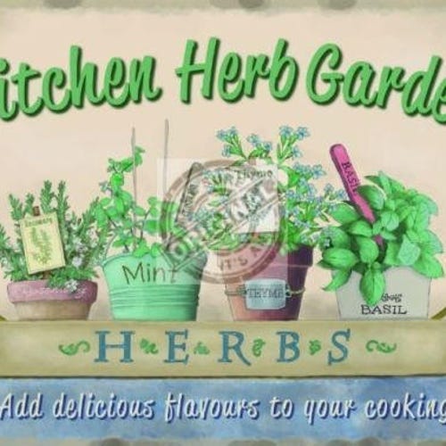 Pub Cafe Food Home Cooking Small Metal Tin Sign Kitchen Herb Garden bistro Pub Cafe Food Home Cooking Small Metal Tin Sign Kitchen Herb Garden bistro