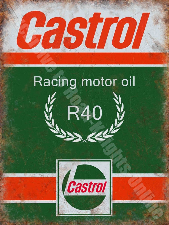 CASTROL OIL GARAGE METAL SIGN RETRO VINTAGE STYLE SMALL shed man cave tin room
