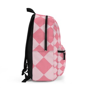Pink Checkerboard Backpack Back to School - Etsy
