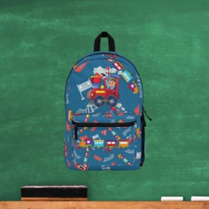 Zug-Liebhaber-Blau Rucksack Back to School