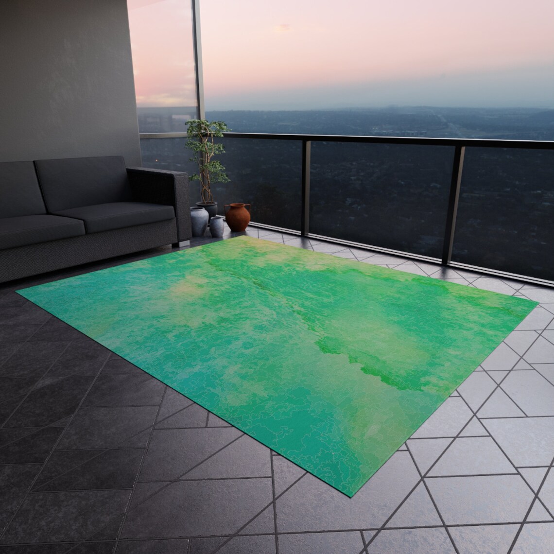 Summer Vibes: Rug Outdoor Decor the Grass is Greener on Vacation Indoor ...