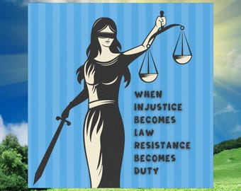 Magnet 5 by 5 Bumper Stickers Kitchen Magnetic Fridge When Injustice Becomes Law Resistance Becomes Duty Political Statement