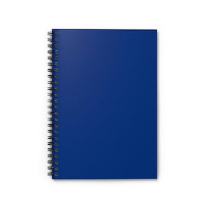 Solid Navy-blue Spiral Notebook - Ruled Line - Etsy