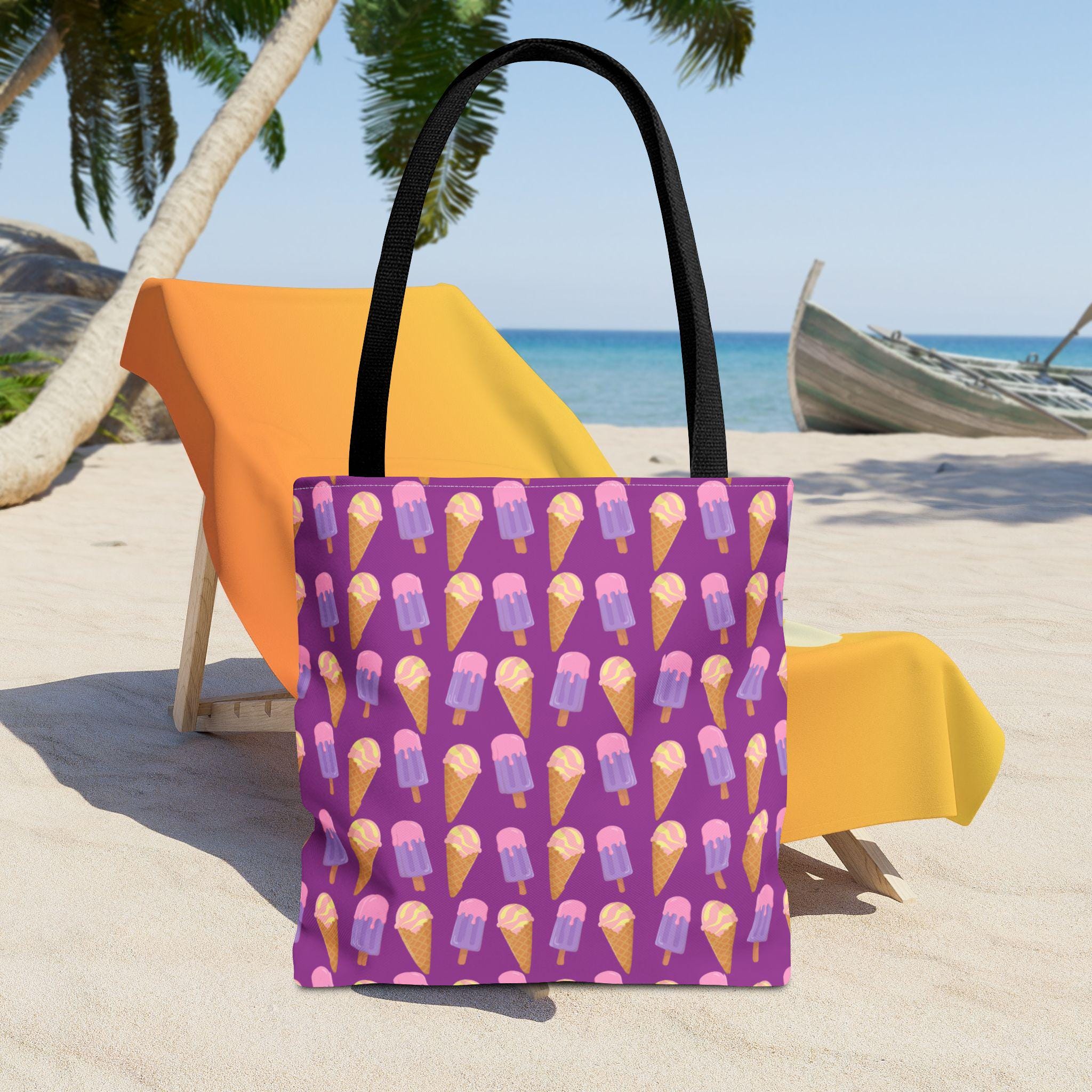 Ice Cream & Popsicle Tote Bag: Purple Summer Treats - Etsy