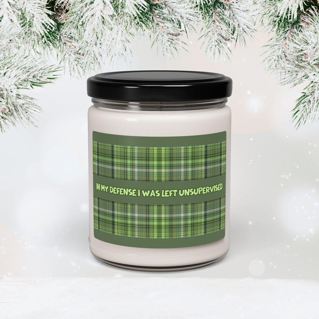 CANDLE Inspirational Saying Scented Soy Candle, 9oz in My Defense I