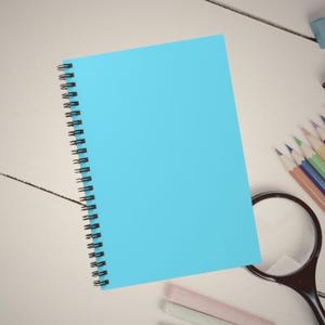 Solid Sky-blue Spiral Notebook - Ruled Line - Etsy