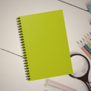 Solid Citrus Green Spiral Notebook - Ruled Line