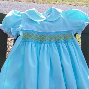 Girls hand smocked dress, vintage style girls dress, baby girl dress,  smocked toddler dress, smocked Easter dress, toddler Easter dress