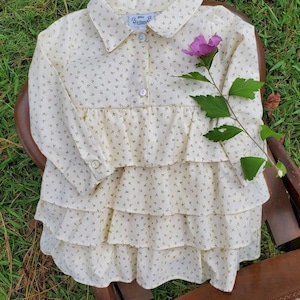 Girls tiny floral ruffle dress