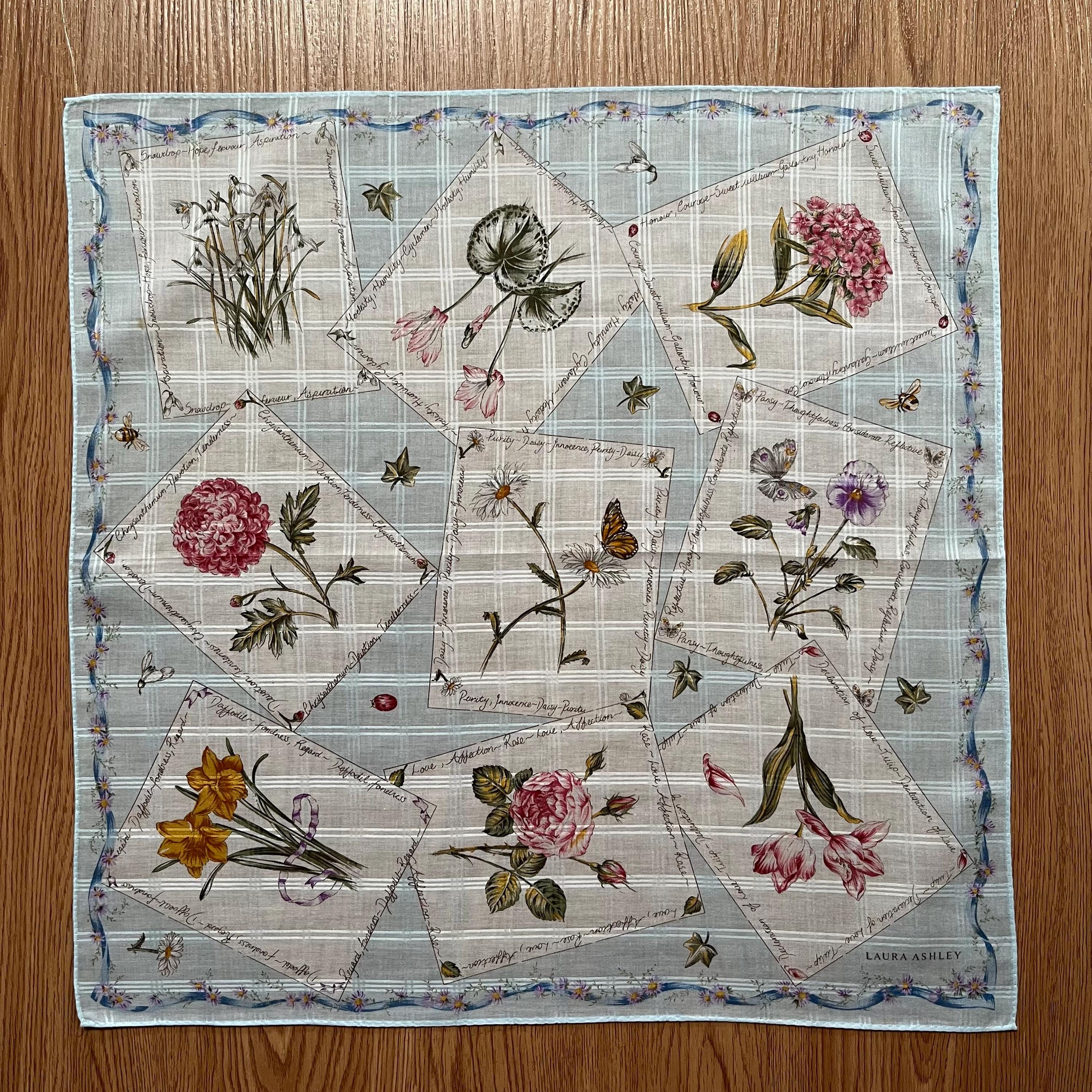 Vintage Laura Ashley Handkerchief - Etsy