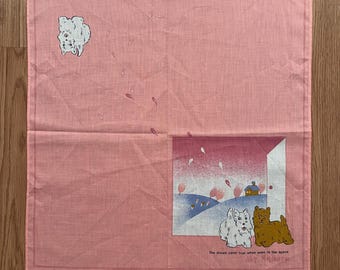 Pañuelo vintage con diseño minimalista de perro