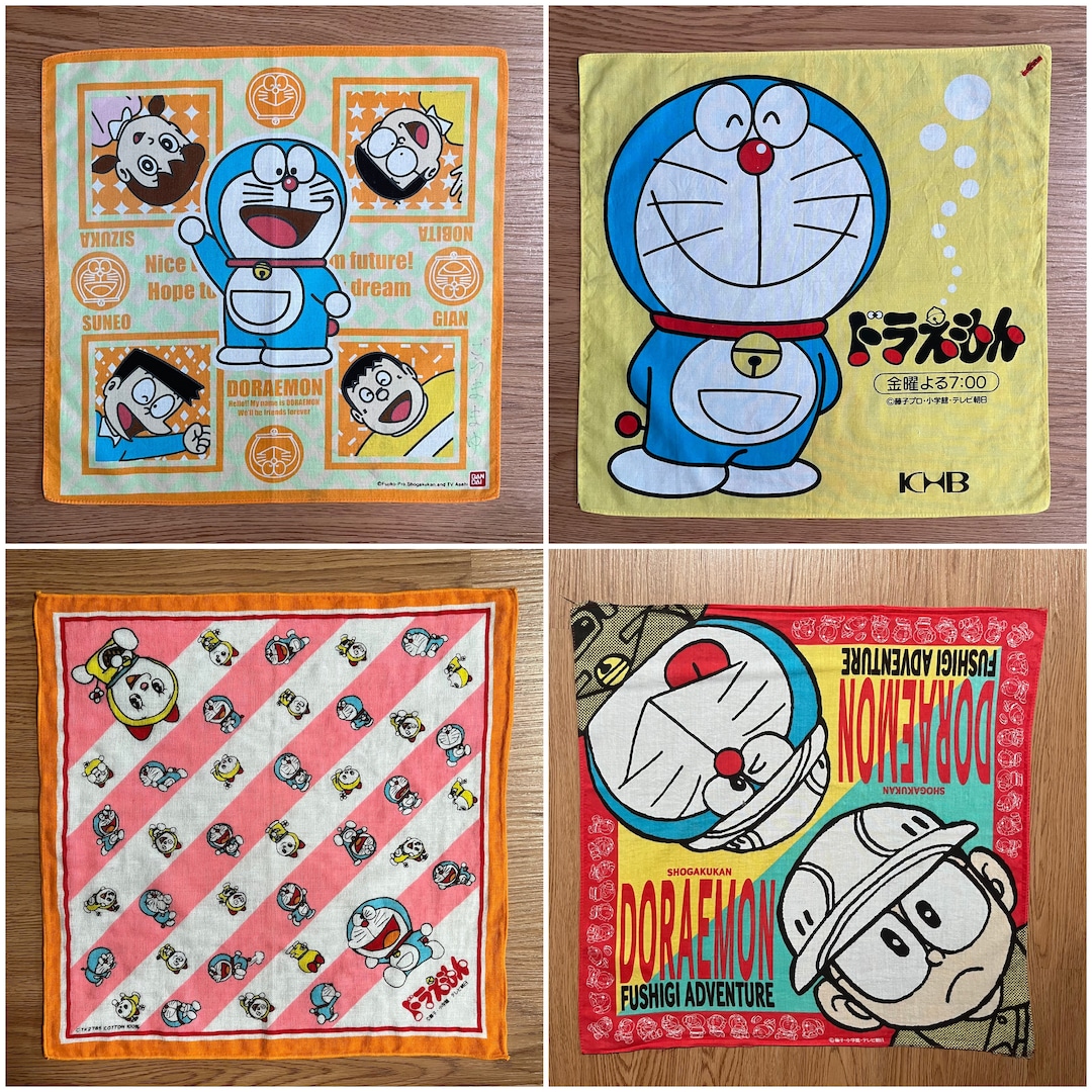 Vintage90s Doraemon Handkerchief - Etsy