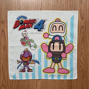 Vintage1996s Bomberman Cartoon / Anime Handkerchief
