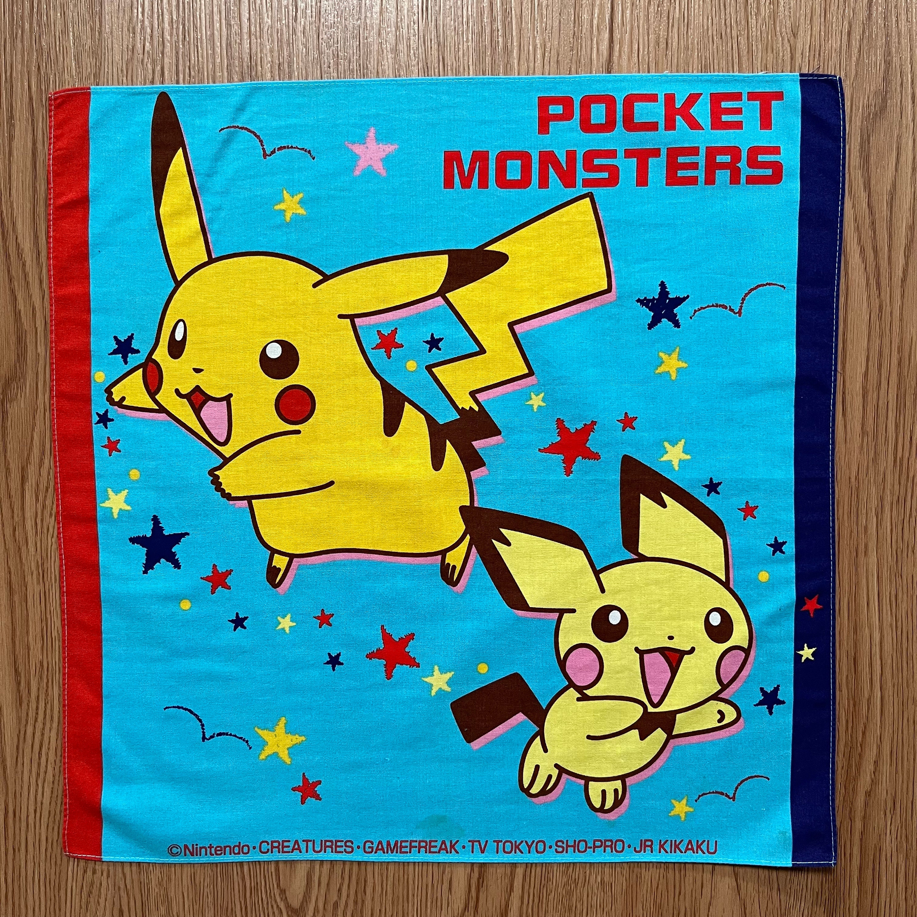 ヴィンテージ90年代ポケモンピカチュウハンカチ - Etsy 日本