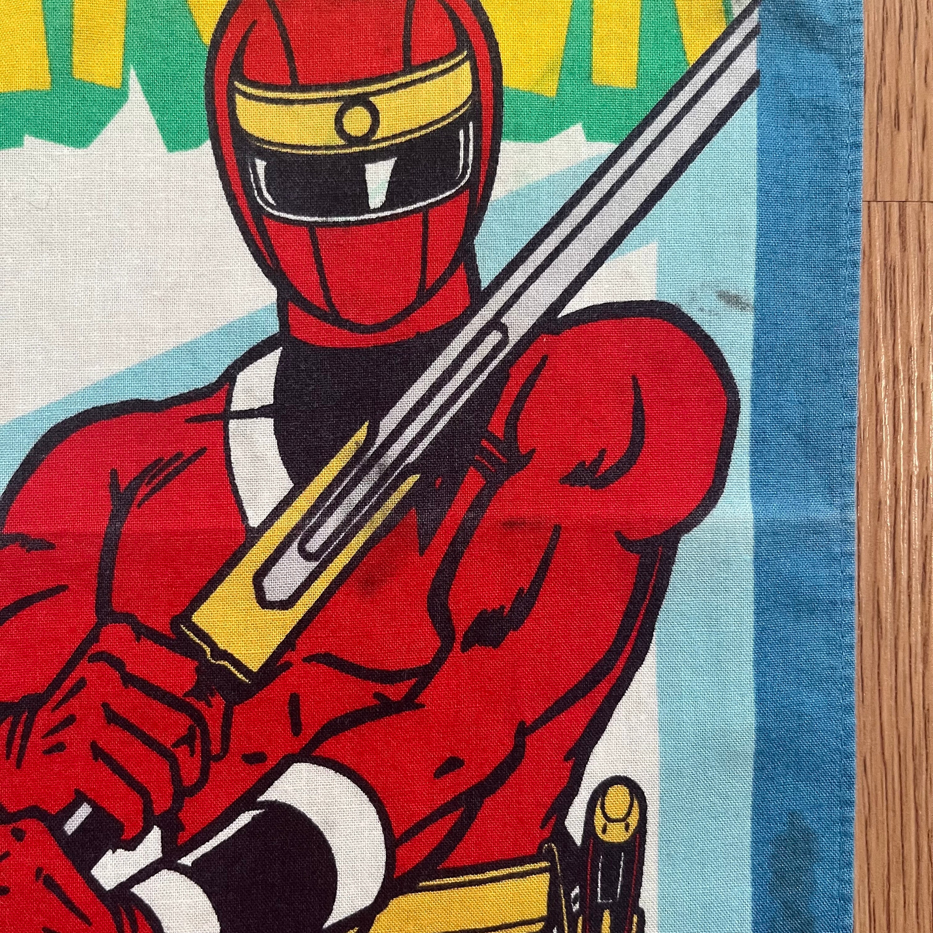 ヴィンテージ90年代カクレンジャーハンカチ / スーパー戦隊ハンカチ