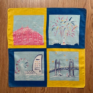 Vintage Pop art Japan Handkerchief Handkerchief