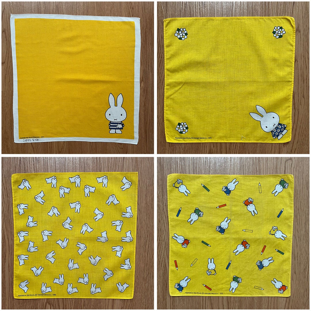 Vintage90s Miffy Rabbit Handkerchief - Etsy
