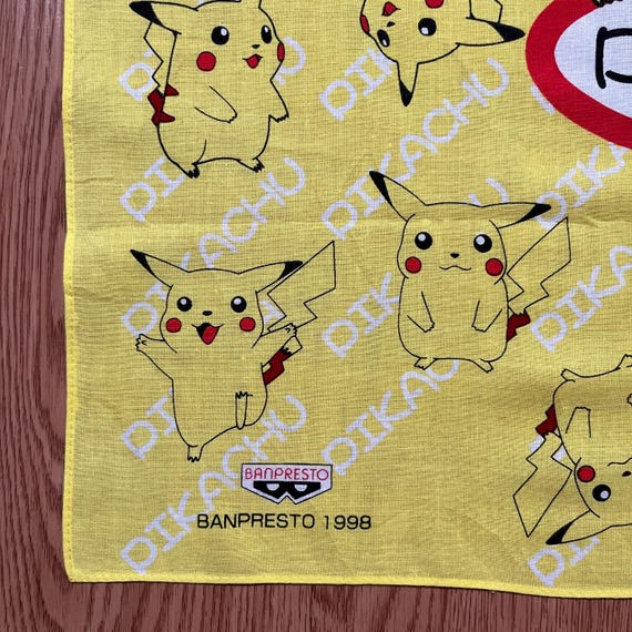 ヴィンテージ1998年製 ポケモン ピカチュウ ハンカチ - Etsy 日本